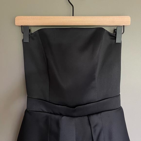 Camilla and Marc Gamer Jumpsuit Romper Sz 4 Black Satin Sleeveless Menswear Chic - Picture 3 of 16